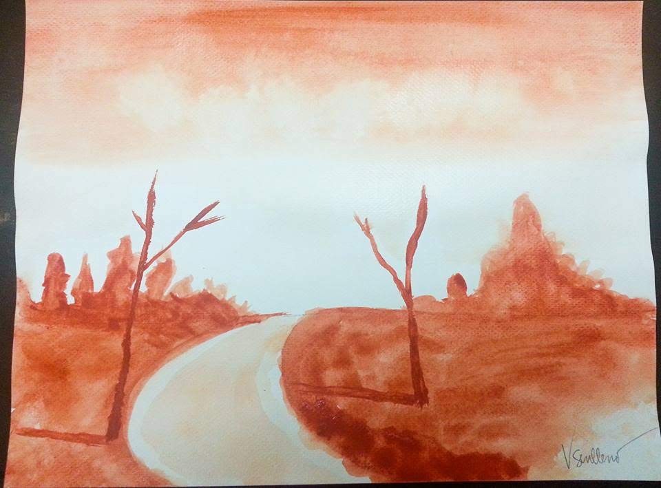 first painting of Tey Sevilleno monochromes