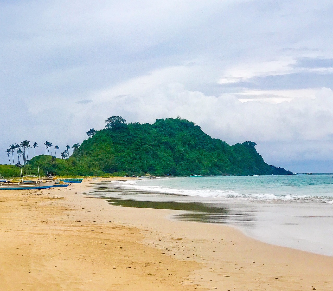painting palawan philippines el nido nacpan beach