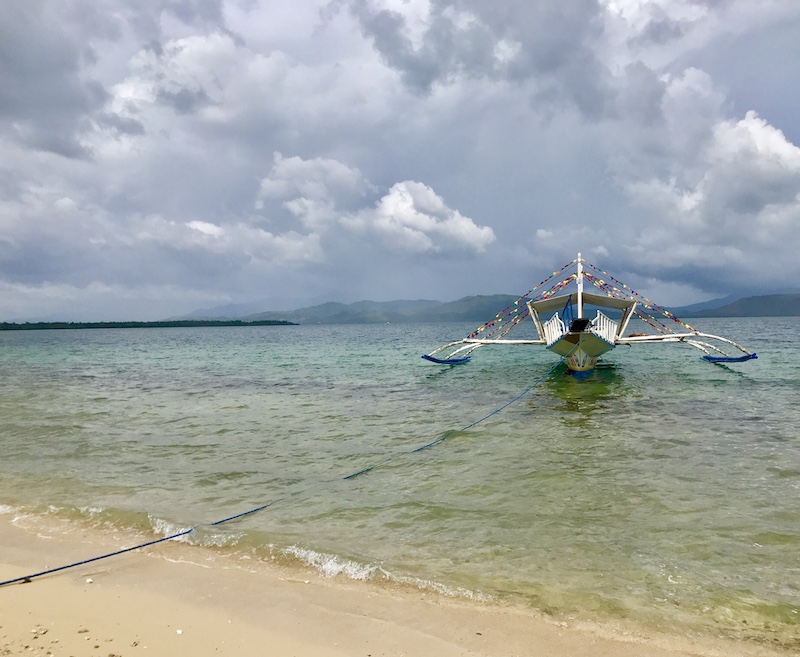 painting palawan philippines starfish island honda bay puerto princesa boat