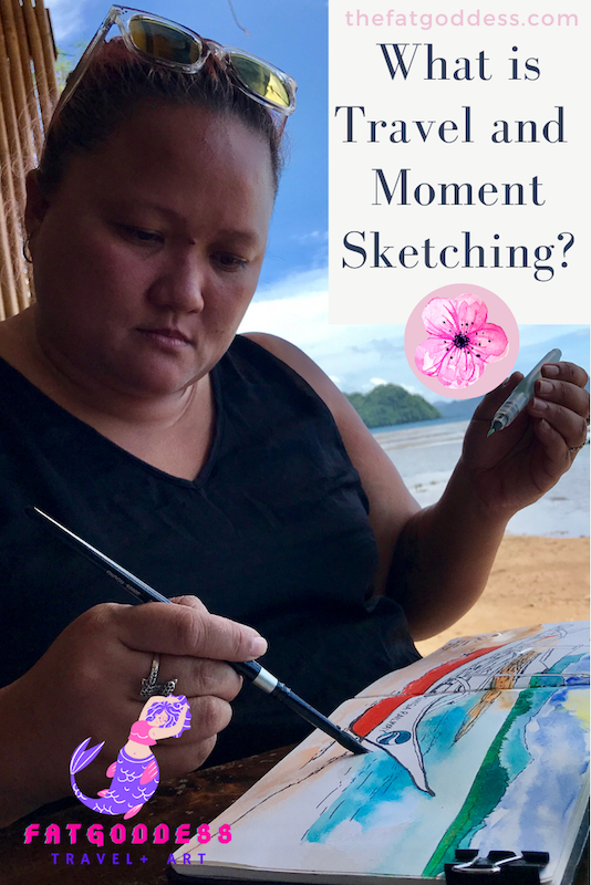 Pinterest what is travel and moment sketching with Tey Sevilleno watercolors