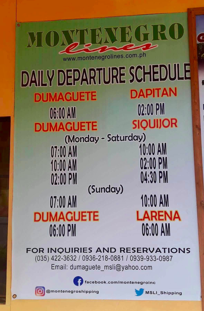 montenegros shipping siquijor