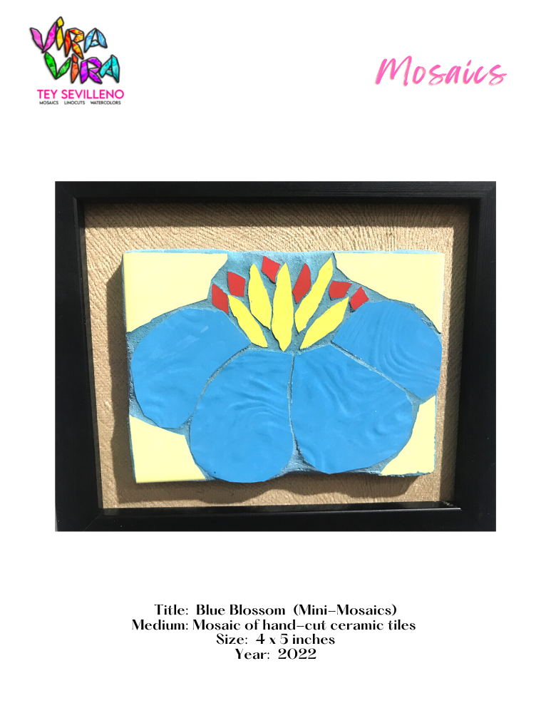 Art Exhibit by Tey Sevilleno Vira Vira watercolors mosaics linocuts gouache