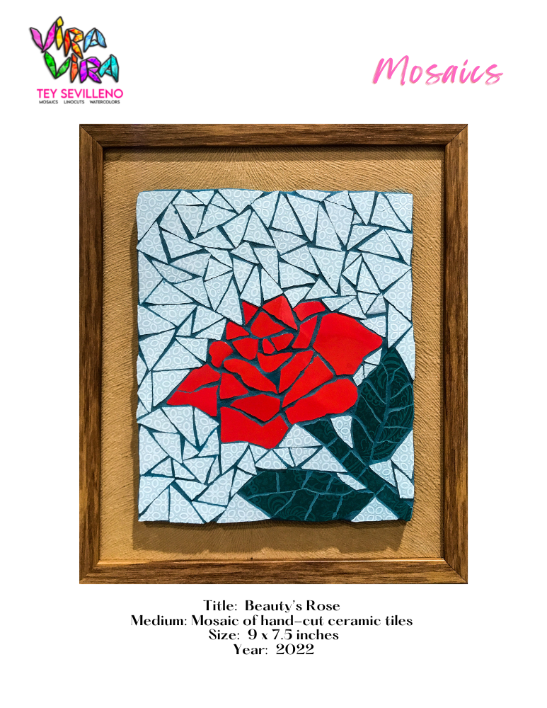 Art Exhibit by Tey Sevilleno Vira Vira watercolors mosaics linocuts gouache