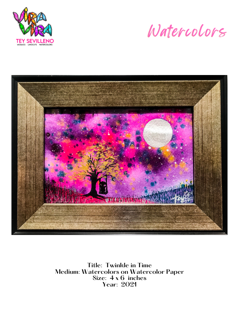Art Exhibit by Tey Sevilleno Vira Vira watercolors mosaics linocuts gouache