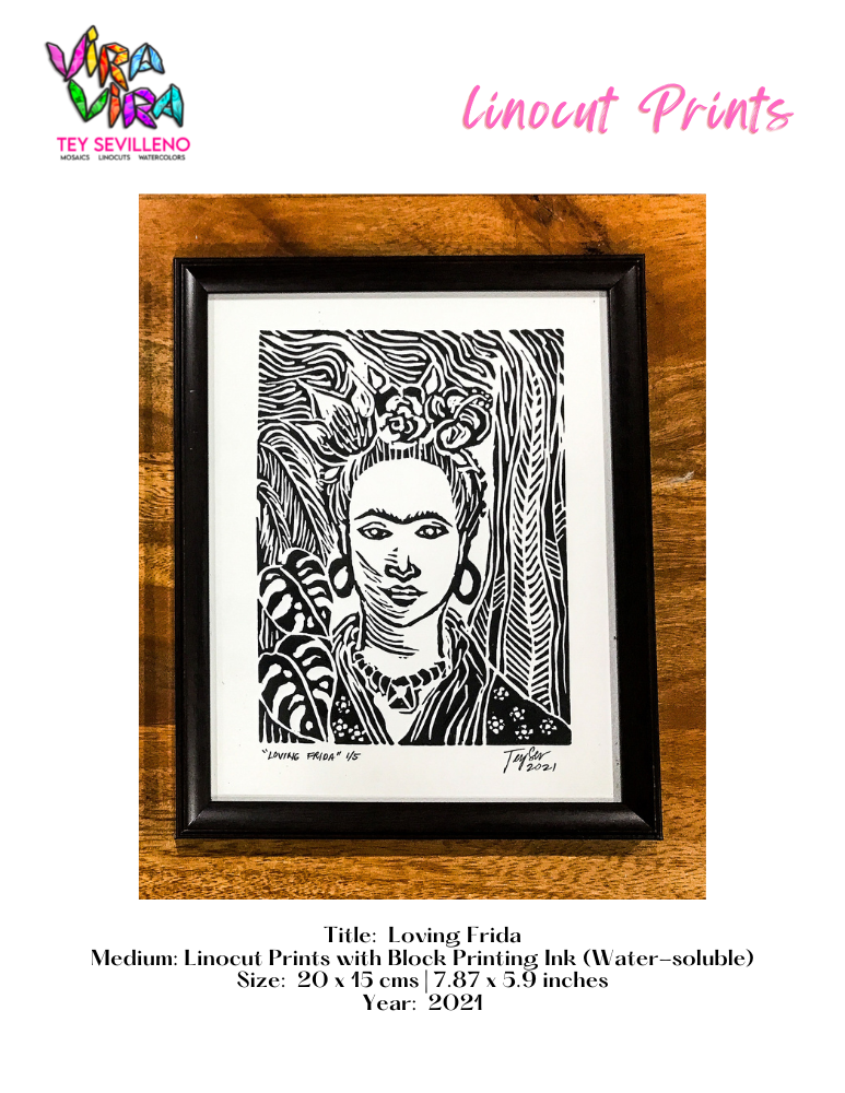 Art Exhibit by Tey Sevilleno Vira Vira watercolors mosaics linocuts gouache