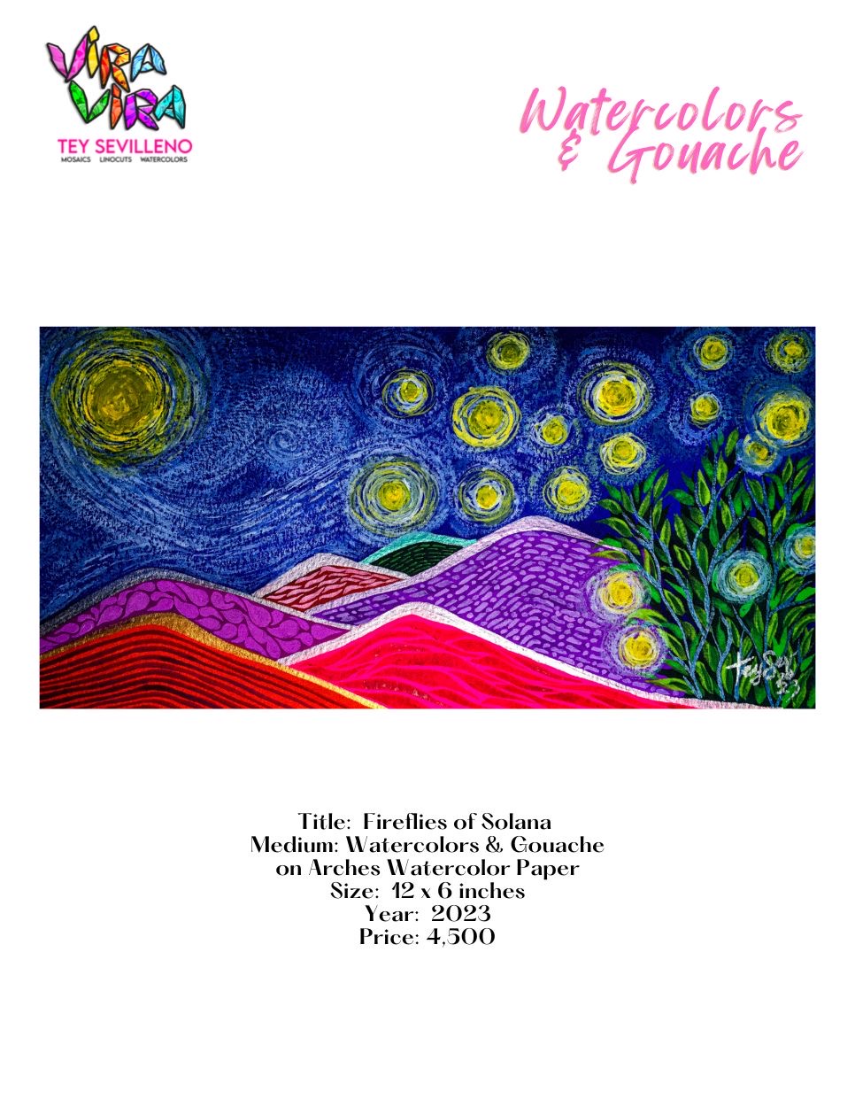 Tey Sevilleno gouache watercolors paintings colorfeel