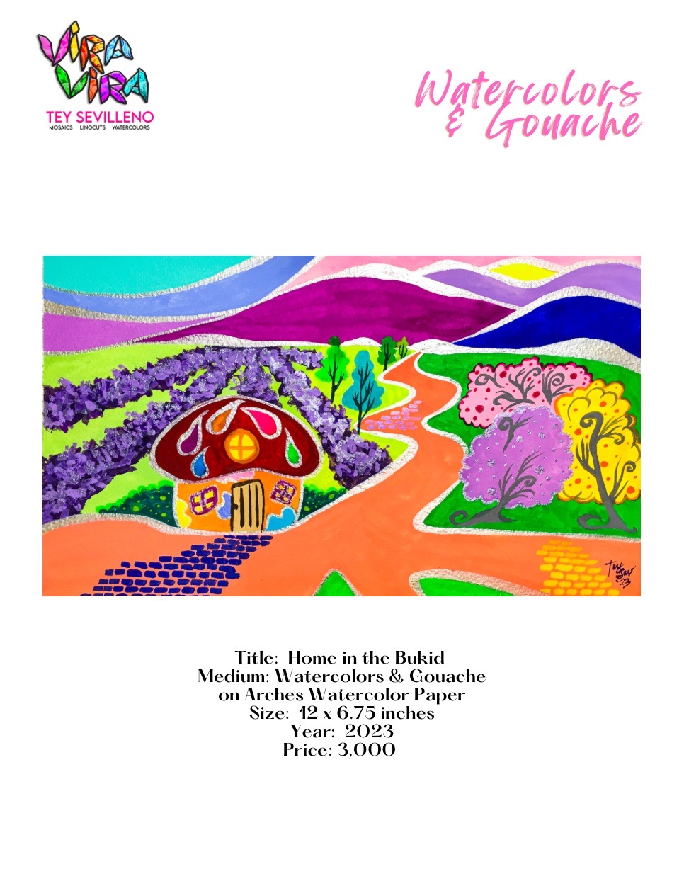 Tey Sevilleno gouache watercolors paintings colorfeel